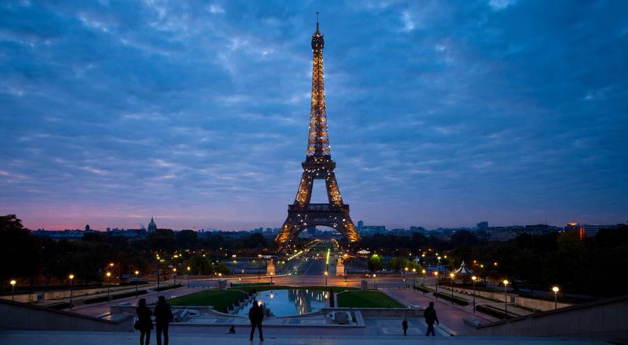 The Eiffel Tower sparkling at blue hour — day one of the perfect 3 days in Paris itinerary
