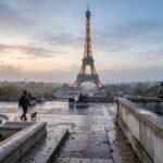 3 Days in Paris Itinerary for First-Timers: The Perfect Introduction Eiffel Tower at sunrise viewed from Trocadero with first morning light