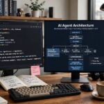 AI Agent Framework: How AI Agents Are Actually Built Developer building an AI agent framework with architecture diagrams on screen