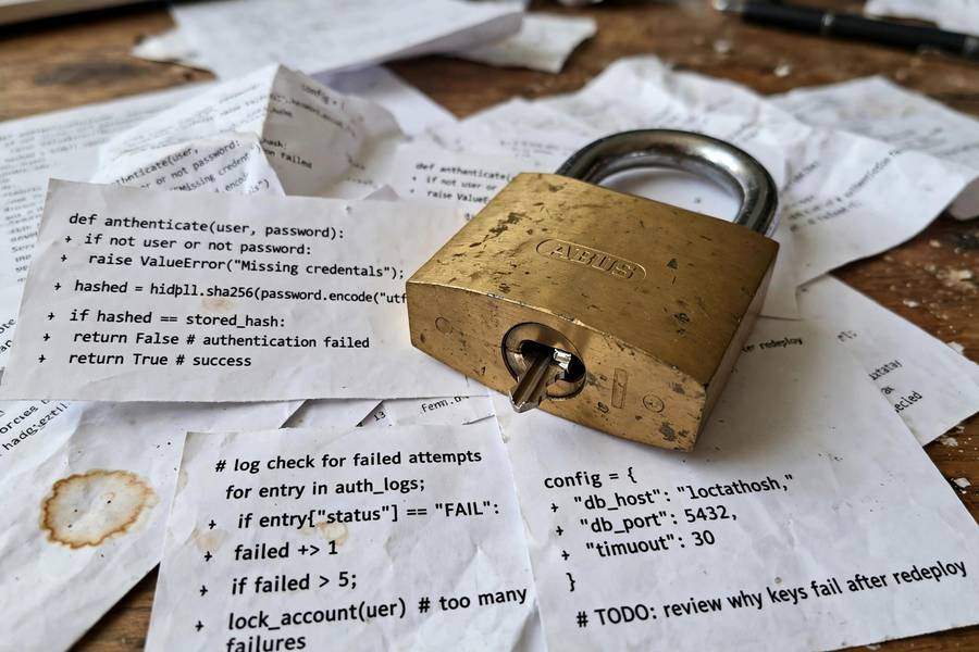 Broken key in a padlock representing AI agent security risks and vulnerabilities