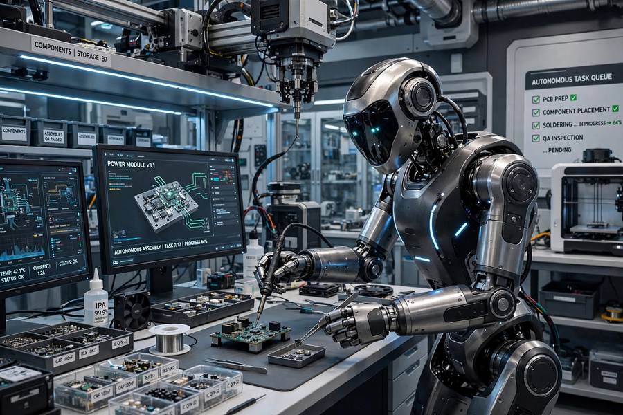 AI agent autonomously completing tasks with tools