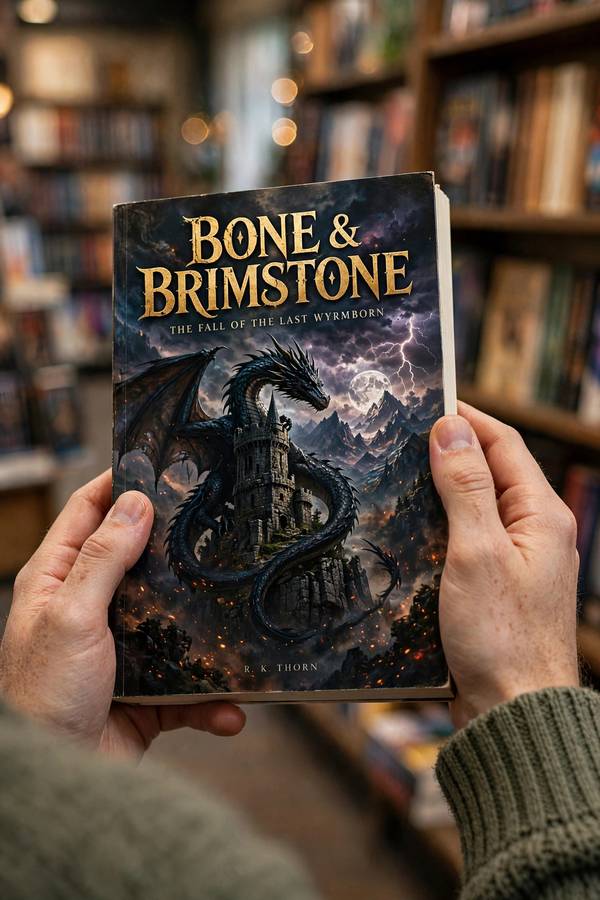 Fantasy paperback with AI cover art for book covers self publishing