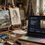 AI Art and Plagiarism: The Training Data Problem, Explained Traditional artist studio contrasted with AI generation, at the heart of AI art plagiarism training data concerns
