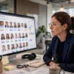 AI Bias in Hiring: How Recruitment Algorithms Go Wrong Hiring manager reviewing candidates with AI assistance, illustrating AI bias in hiring