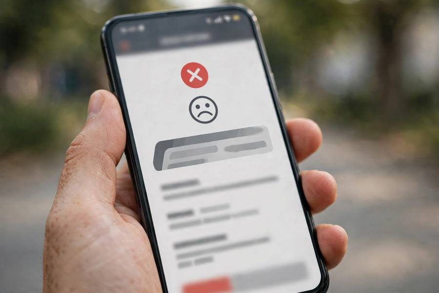 Loan application on a phone illustrating AI discrimination in lending