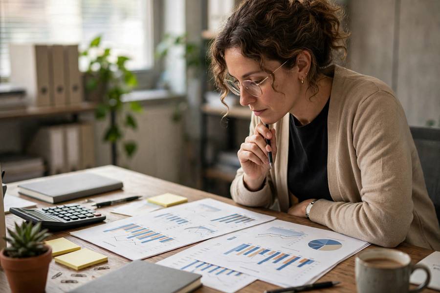 Auditor reviewing fairness reports to detect AI discrimination