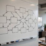 AI Governance Framework: The Main Models Explained Whiteboard diagram of an AI governance framework in a meeting room
