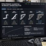 AI in Generative Design: What the Machines Actually Do Generations of bracket designs evolving through AI in generative design, from simple to optimized forms