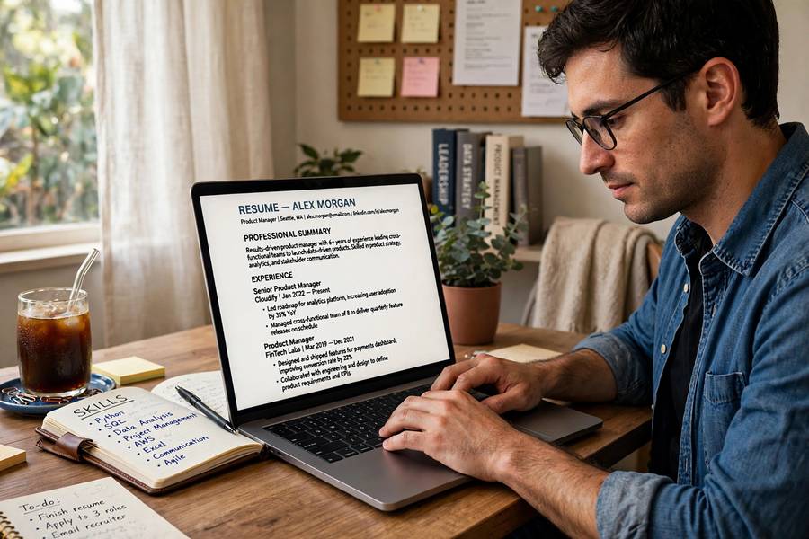 Professional adding AI skills employers want in 2026 to a resume