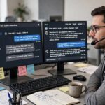 AI Tools for Customer Support Teams: A Practical 2026 Guide Customer support agent using AI tools for customer support teams at a dual-monitor workstation