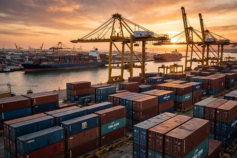 Container port operations improved by AI, part of AI use cases in logistics