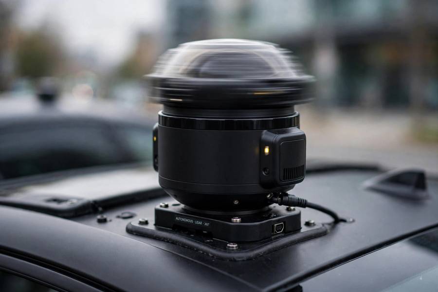 Spinning LiDAR sensor on a self-driving car roof, autonomous vehicles explained