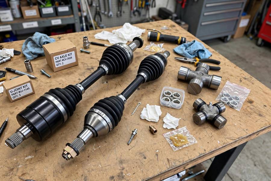New CV axles and U-joints, common AWD vs 4WD maintenance parts