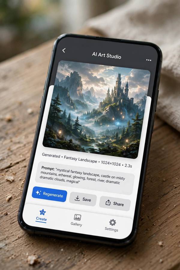 A beginner-friendly mobile app among the best AI art generators for beginners