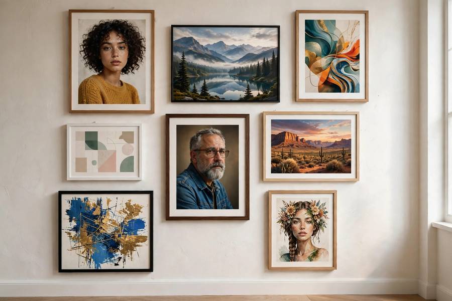 Gallery of styles possible with the best AI art generators for beginners