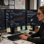 Best AI Courses for Data Scientists: Level Up Beyond the Basics A data scientist working with LLM APIs and modern AI tools on multiple monitors
