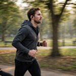 Best AI Podcasts for Beginners: Learn While You Walk A person listening to a podcast while jogging in a park
