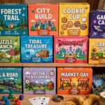 Best Board Games for Family Game Night (By Age Group) Board game collection with colorful boxes for family game night