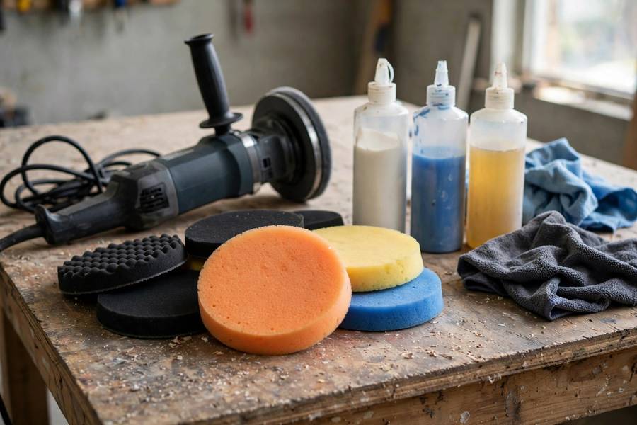 Polishing equipment included in best car detailing equipment for startups list
