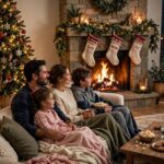 Best Christmas Movies: The Definitive Holiday Watchlist Family movie night watching the best Christmas movies by the tree