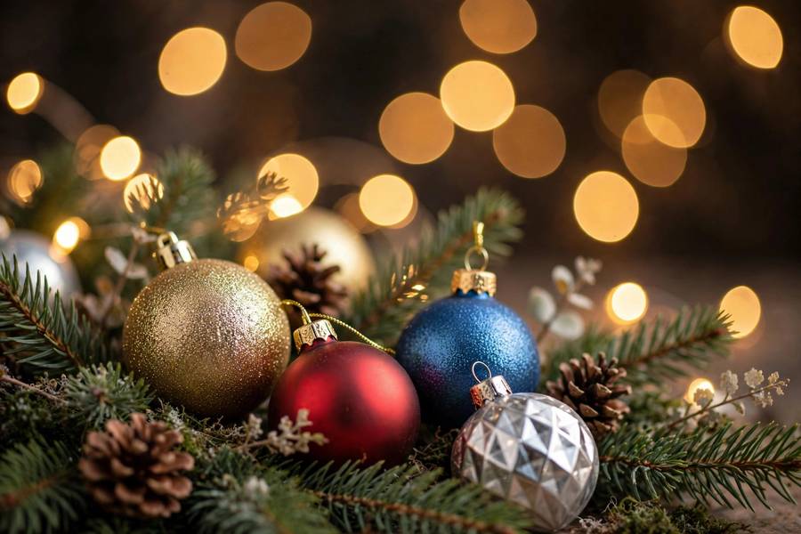 Festive decorations evoking the best Christmas movies atmosphere