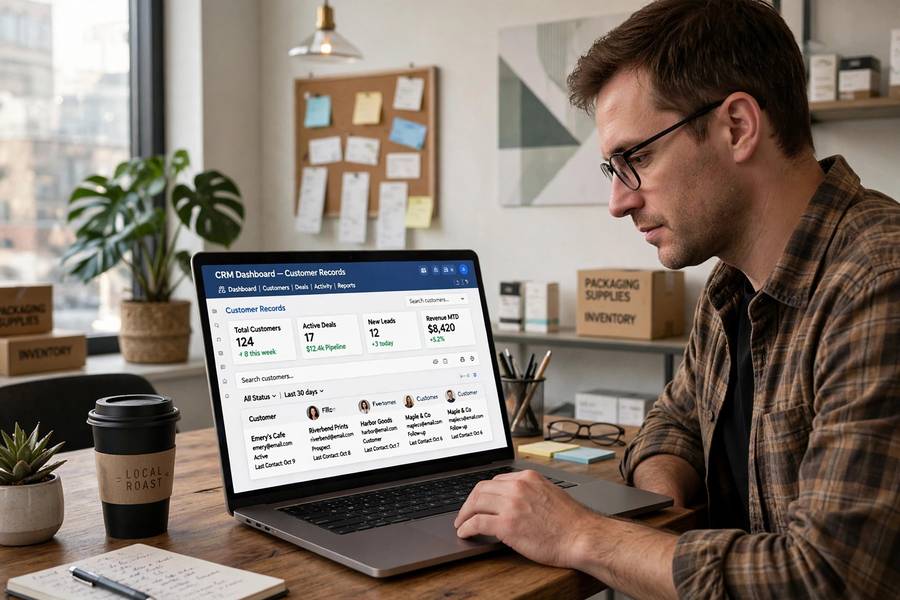 Reviewing customer data in a system, the core of choosing the best CRM for small business