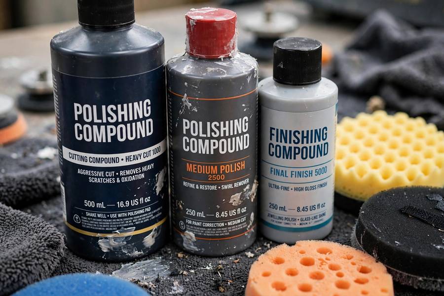 Professional polishing compounds for paint correction