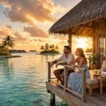 Best Honeymoon Destinations: 12 Trips Worth the Splurge Overwater bungalow in the Maldives at sunset, one of the best honeymoon destinations
