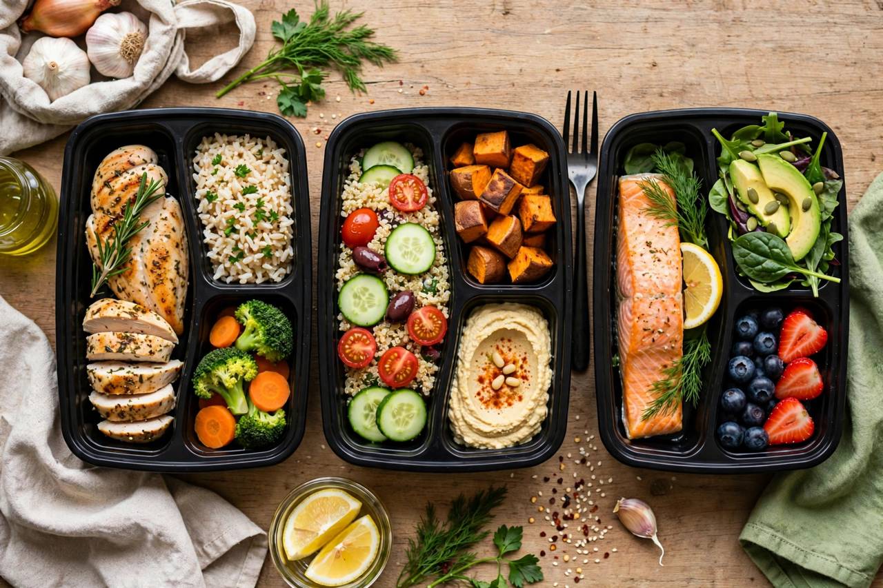 Stack of meal prep containers with secure snap-lock lids