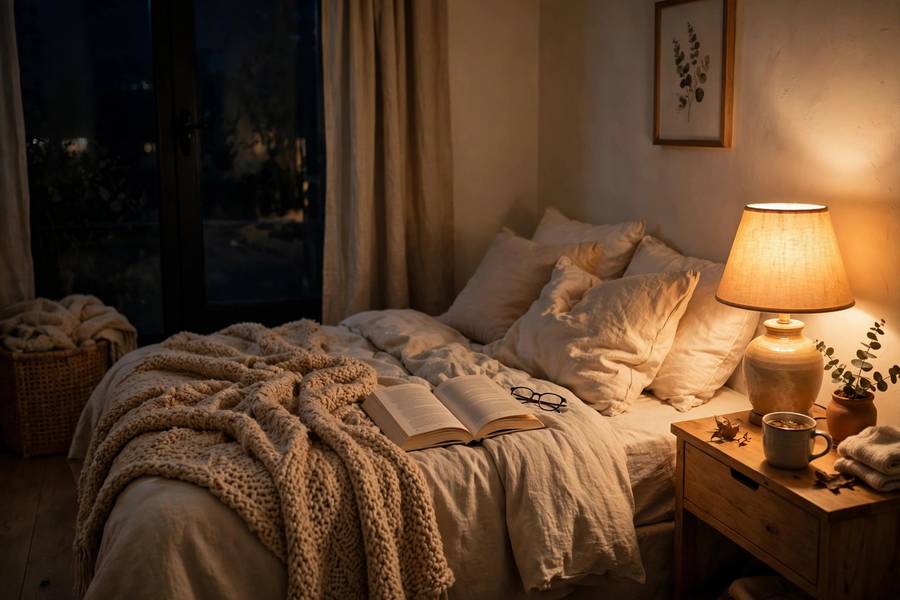 Cozy bedroom setup for the best night routine