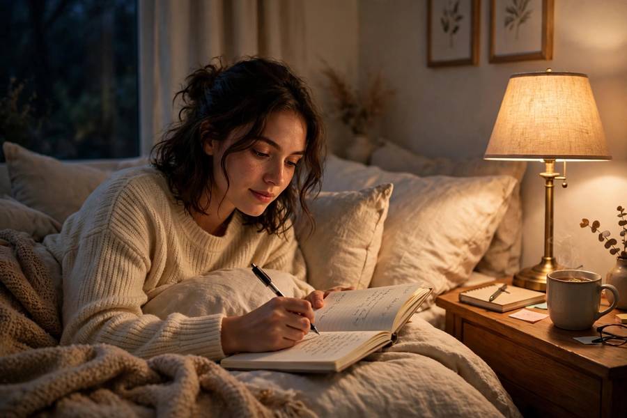 Journaling before sleep in the best night routine