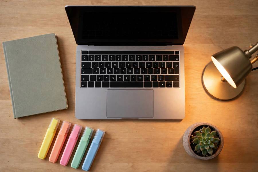 Tidy Mac-based study workspace