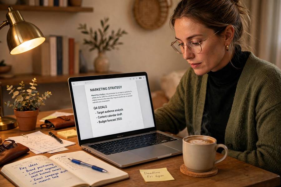 Professional studying in one of the best online MBA programs from home