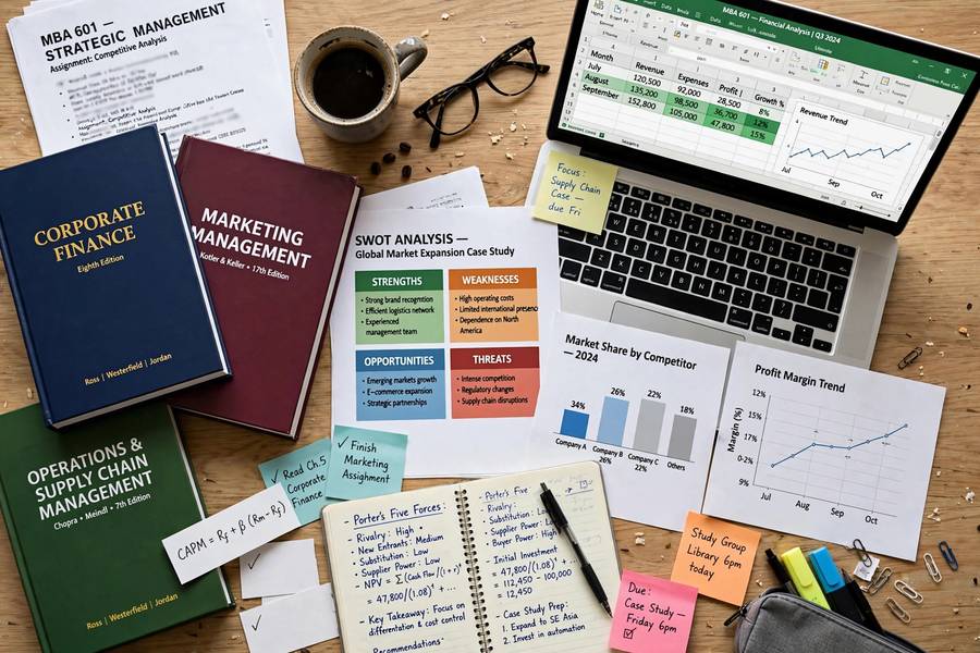 Study setup for the best online MBA programs coursework
