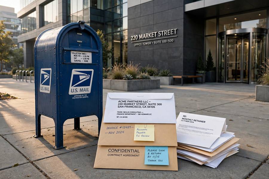 Business mail handling by the best registered agent services