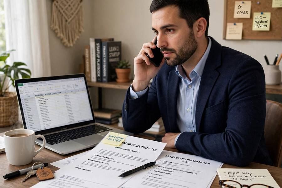 Entrepreneur using one of the best registered agent services