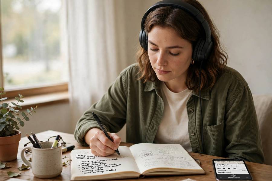 Journaling insights from the best self improvement podcasts