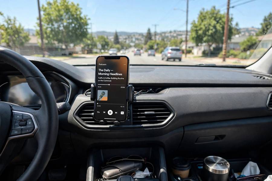 Listening to the best self improvement podcasts during a commute