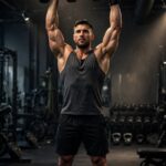 8 Best Shoulder Exercises With Dumbbells (Complete Workout Included) Man performing standing dumbbell overhead press