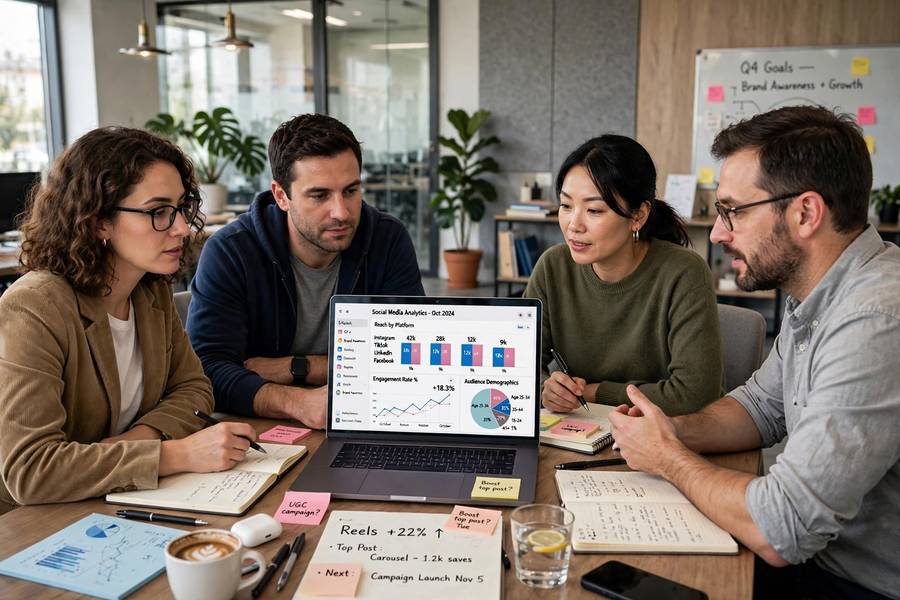Reviewing analytics to decide the best social media platforms for small business efforts
