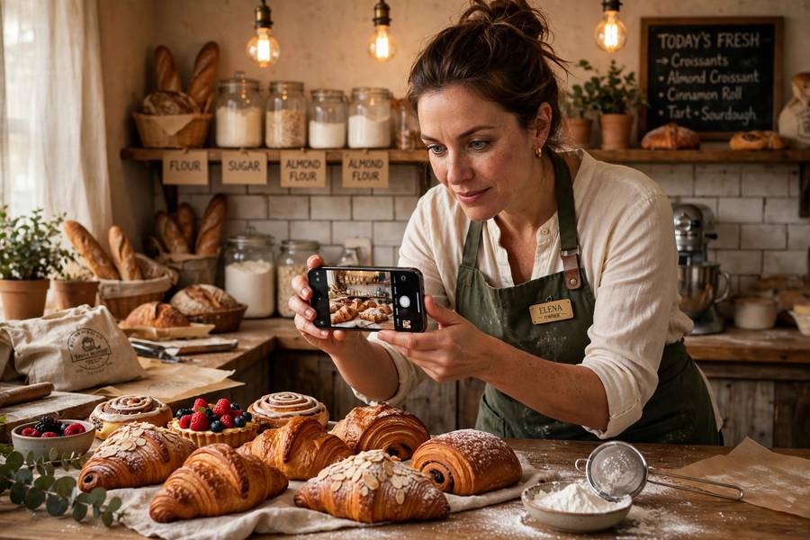 Photographing products for posts, daily work on the best social media platforms for small business