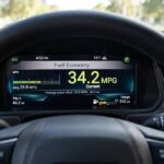 Best Spark Plugs for Fuel Economy: The Honest Answer Car dashboard showing fuel economy MPG display affected by spark plug condition