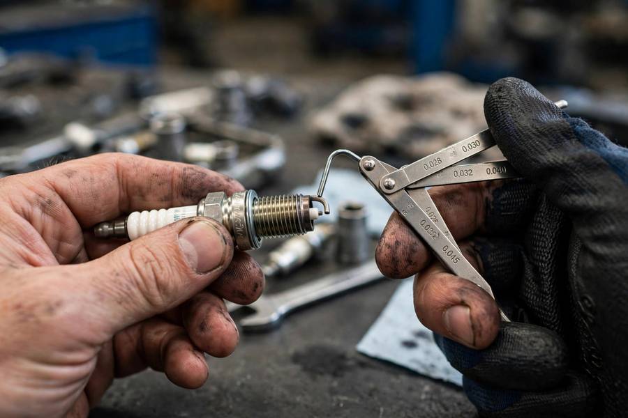Gapping a new spark plug correctly for best fuel economy
