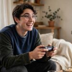 Best Video Games for Beginners: Where to Start in 2026 Person playing video games for the first time with a controller smiling