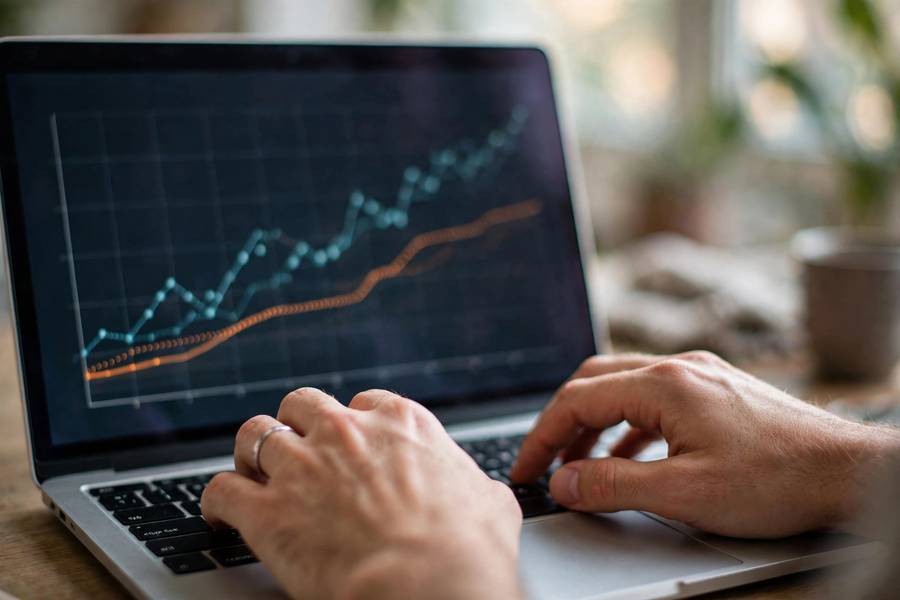 Developer examining model performance metrics to detect bias in machine learning
