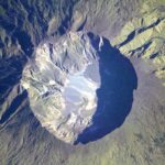 The Biggest Volcanic Eruption in History: Tambora, and the Giants Before Records The vast caldera of Mount Tambora in Indonesia, photographed from the International Space Station