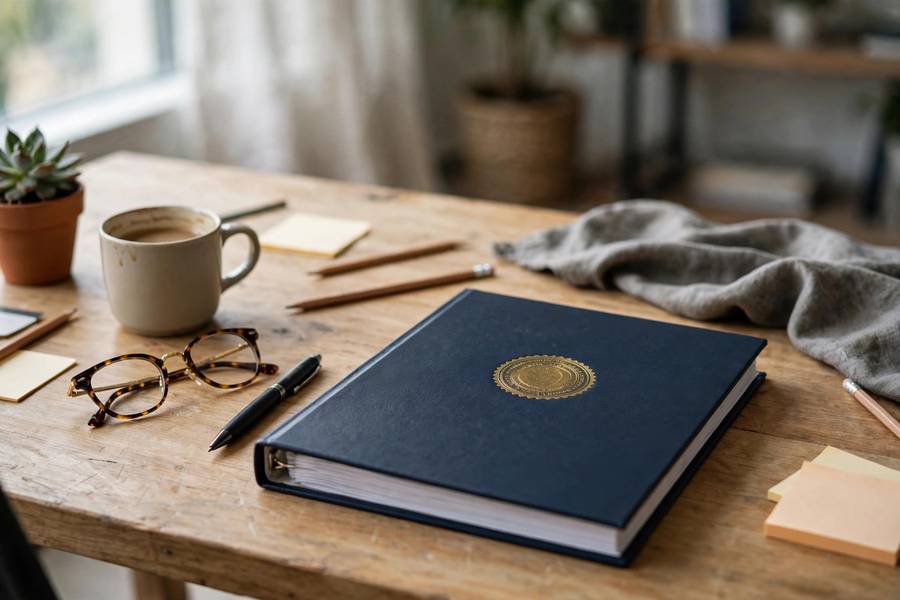 Certified valuation report on a desk