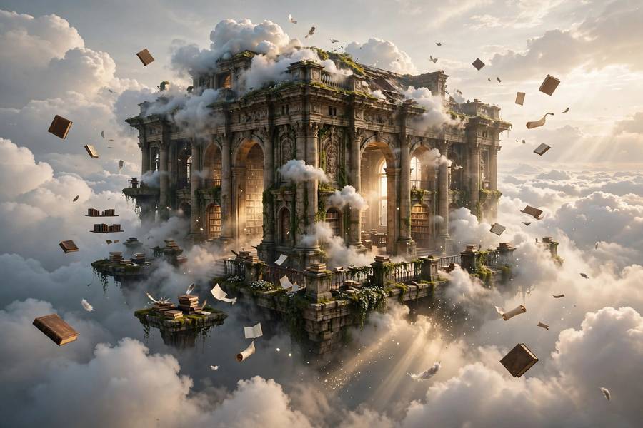 Surreal original composition asking whether AI can create original art
