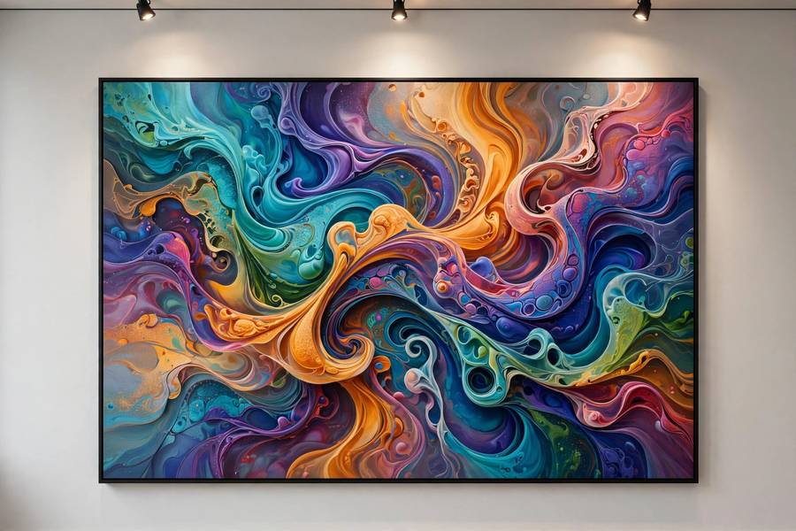 Abstract digital painting questioning whether AI can create original art