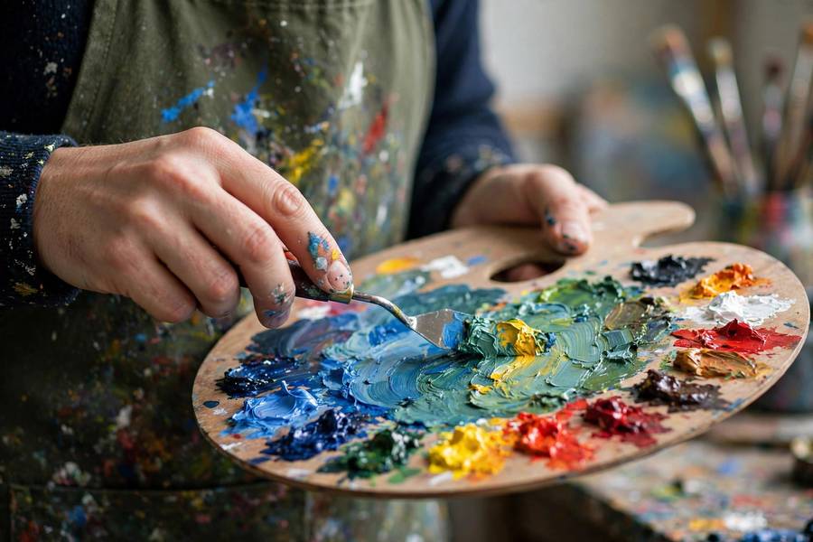 The human creative process compared against the question: can AI create original art